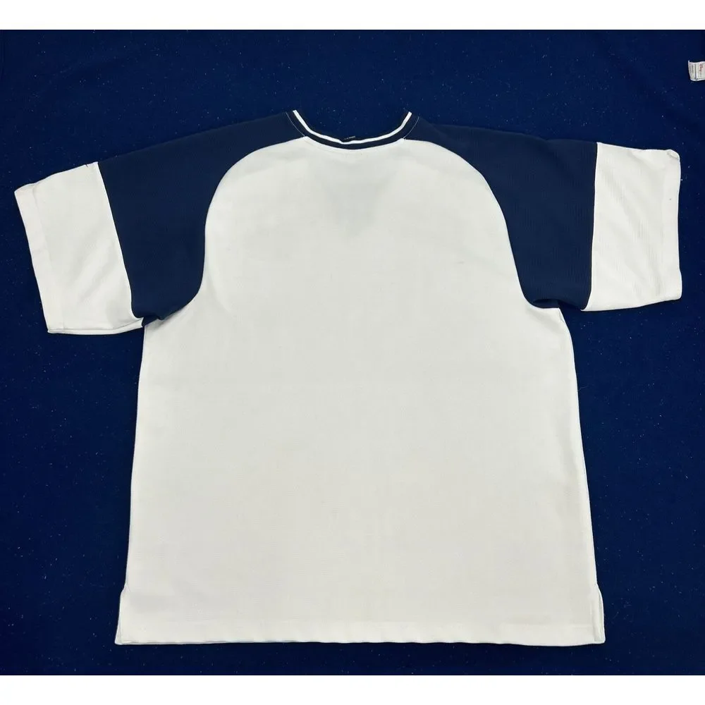 Penn State Nittany Lions Shirt Men's L White Blue‎ Nike Team Short Sleeve V-Neck